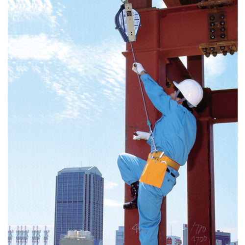 TSUYORON Wire rope winding fall protection device UL-12S Ultralock 12m with carabiner, stand and pull rope UL-12S-BX 1 unit