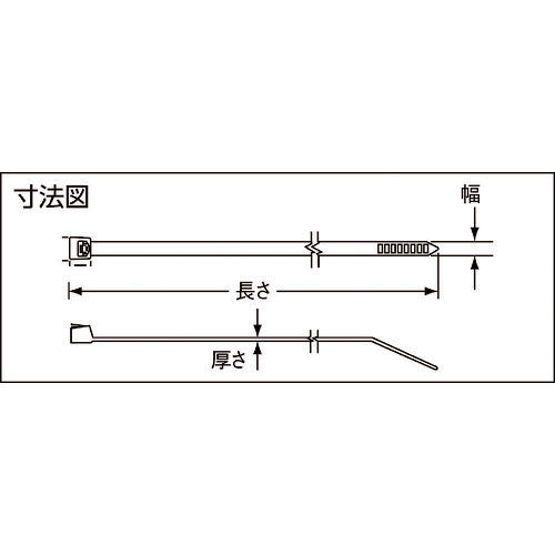 TRUSCO ナイロン結束バンド 幅8.9mmX長さ450mm (50本入) TRJ450 1 袋