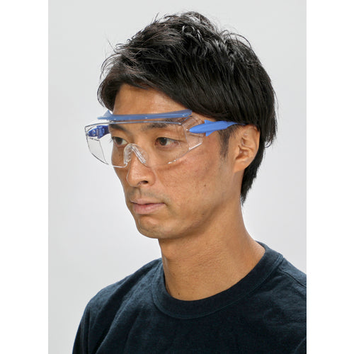 TRUSCO Single-lens Safety Glasses Clear TVF-80B 1 pc