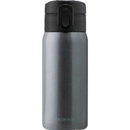 IRIS 574149 스테인리스 휴대용 병 원터치 메탈릭 그레이 SB-O350M-G 1개