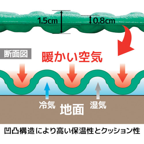 KAKURI 折りたたみクッションマット シングル グリーン 86192 1 枚
