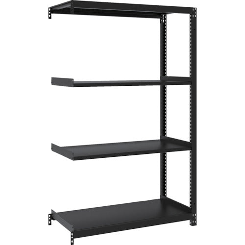 TRUSCO Steel Rack M1 Type Boltless Light Weight Shelf 900 x 420 x H1500 4 Tiers Connected Satin Black M1-5344B-SB 1 Unit