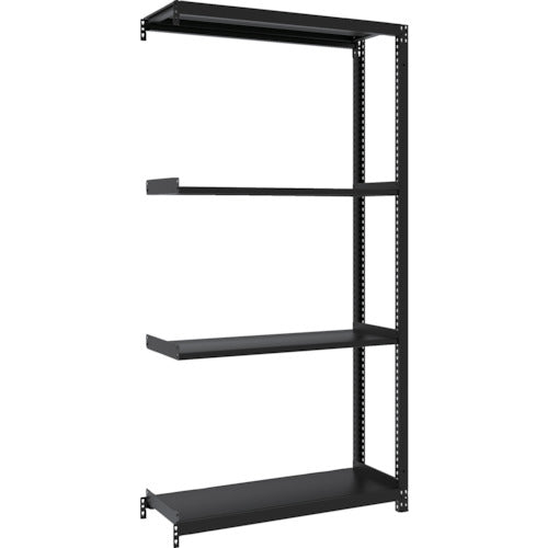 TRUSCO スチールラック M1型ボルトレス軽量棚900X320XH1800 4段 連結 サテンブラック M1-6334B-SB 1 台