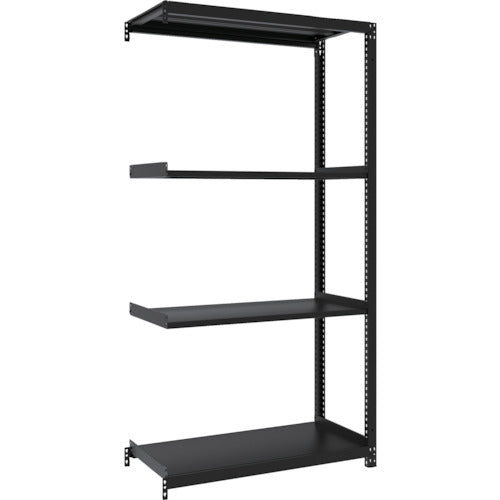 TRUSCO スチールラック M1型ボルトレス軽量棚900X420XH1800 4段 連結 サテンブラック M1-6344B-SB 1 台