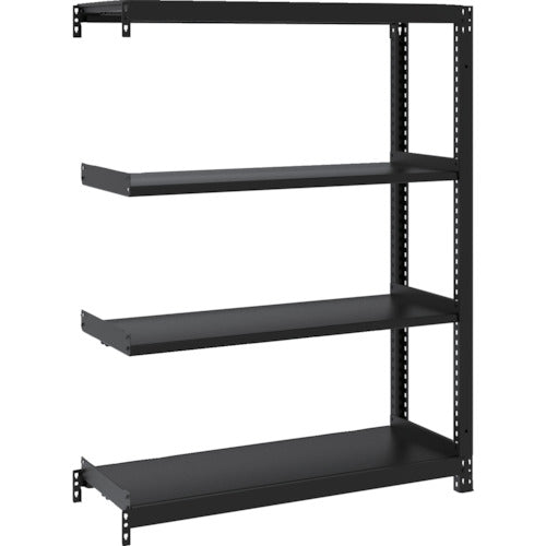 TRUSCO スチールラック M1型ボルトレス軽量棚900X320XH1200 4段 連結 サテンブラック M1-4334B-SB 1 台