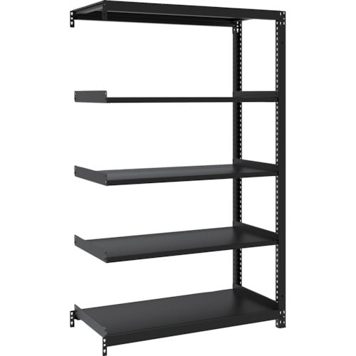TRUSCO Steel Rack M1 Type Boltless Light Weight Shelf 900 x 420 x H1500 5 Tiers Connected Satin Black M1-5345B-SB 1 Unit
