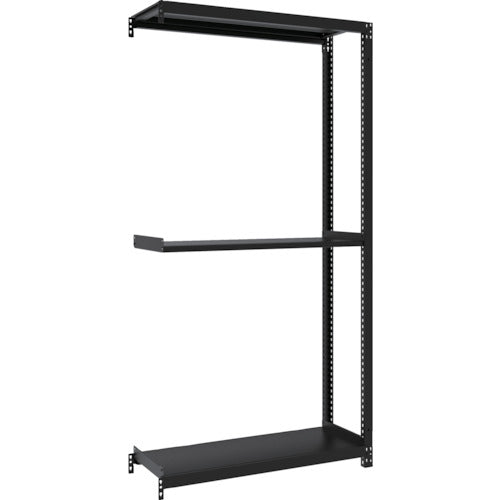 TRUSCO スチールラック M1型ボルトレス軽量棚900X320XH1800 3段 連結 サテンブラック M1-6333B-SB 1 台