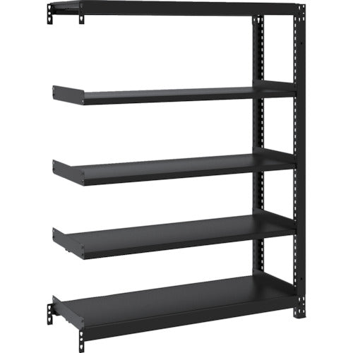 TRUSCO スチールラック M1型ボルトレス軽量棚900X320XH1200 5段 連結 サテンブラック M1-4335B-SB 1 台