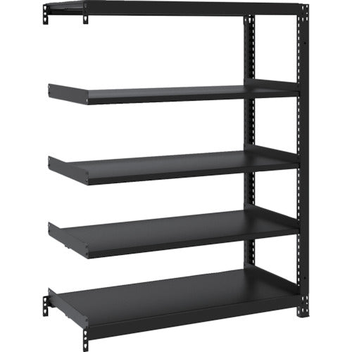 TRUSCO Steel Rack M1 Type Boltless Light Weight Shelf 900 x 420 x H1200 5 Tiers Connected Satin Black M1-4345B-SB 1 Unit