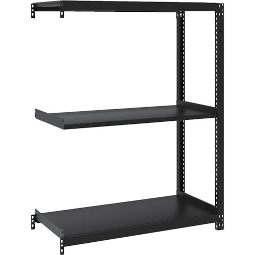 TRUSCO スチールラック M1型ボルトレス軽量棚900X420XH1200 3段 連結 サテンブラック M1-4343B-SB 1 台