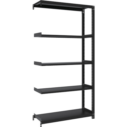 TRUSCO スチールラック M1型ボルトレス軽量棚900X320XH1800 5段 連結 サテンブラック M1-6335B-SB 1 台