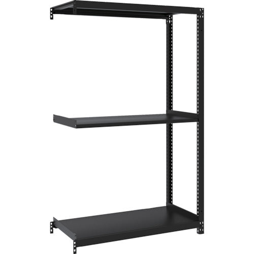 TRUSCO Steel Rack M1 Type Boltless Light Weight Shelf 900 x 420 x H1500 3 Tiers Connected Satin Black M1-5343B-SB 1 Unit
