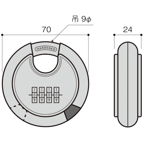 WAKI Disc Lock, Combination Type IB-152 1 pc