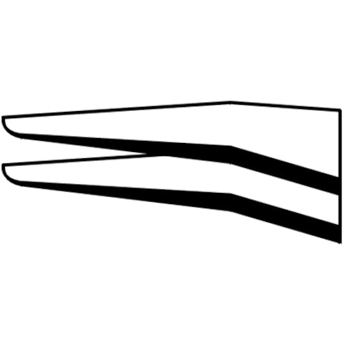 idealtek 耐酸耐磁ステンレスSMDピンセット 120mm 35°先曲タイプ SM107-SA-1-IT 1 本