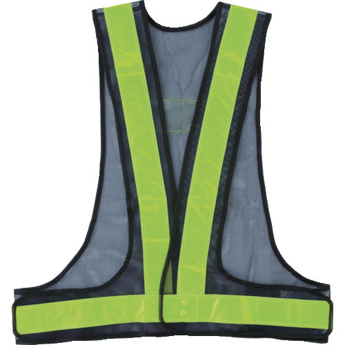 TRUSCCO 안전 베스트 감색*옐로우 폴리에스테르제 TKA-350A 1 착용