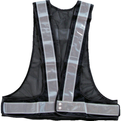 TRUSCCO 안전 베스트 감색*실버 폴리에스테르제 TKA-340A 1 착용