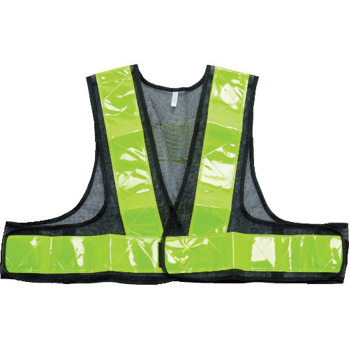 TRUSCO 安全ベスト 紺*イエロー ショート丈 ポリエステル製 TKA-550A 1 着