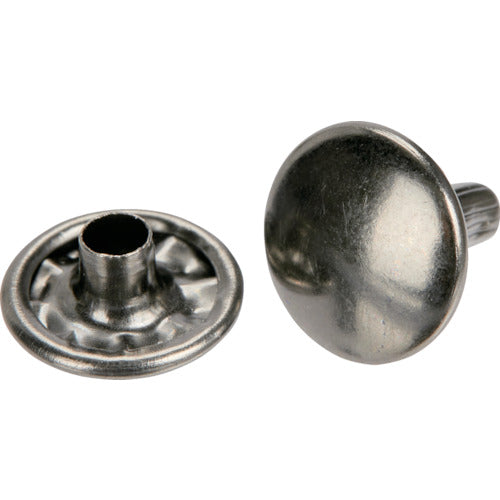 TRUSCO 特大カシメ スチール 黒ニッケルメッキ 13mm 20組入 (ブリスターパック入) P-THP-TCBN 1 PK