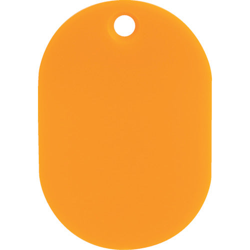 TRUSCO Easy-to-see colored oval bills, small, 45 x 30 mm, pack of 5, orange, UKFS-OR 1 PK