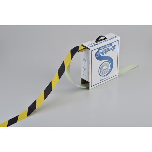 Green Cross Guard Tape (Line Tape) Yellow/Black GT-501TR 50mm width x 100m For indoor use 148062 1 roll