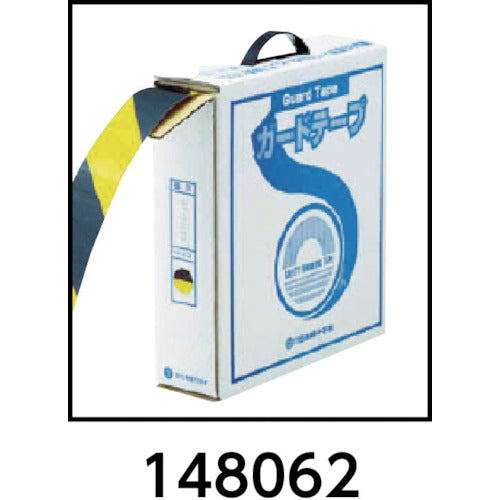 Green Cross Guard Tape (Line Tape) Yellow/Black GT-502TR 50mm width x 20m for indoor use 148082 1 roll