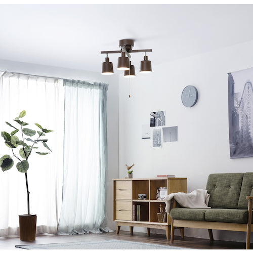 IRIS 537645 4灯シーリング クロス ブラウン CE4LA-20C-T 1 台