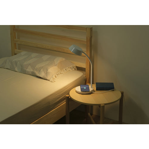 IRIS 537198 LEDデスクライトQi充電シリーズ 平置きタイプ 調光・調色 ホワイト LDL-QFDL-W 1 台