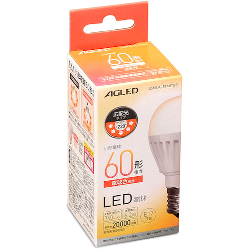 IRIS 522218 LED bulb E17 wide light distribution 60W equivalent warm white (20,000 hours) LDA6L-G-E17-6T6-E 1 piece