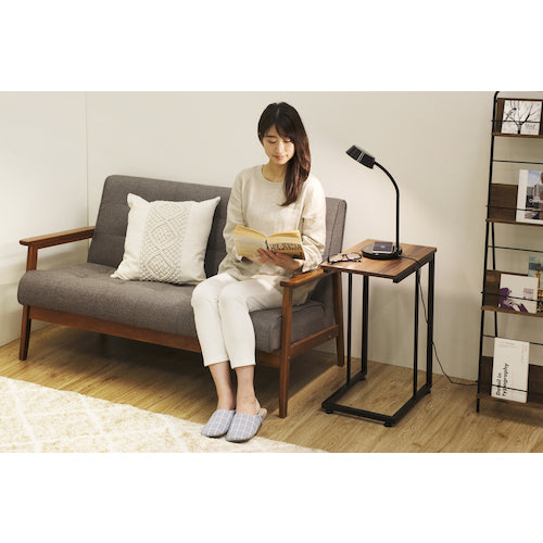 IRIS 537199 LED Desk Light Qi Charging Series Flat Type Dimmable/Color Adjustable Black LDL-QFDL-B 1 Unit