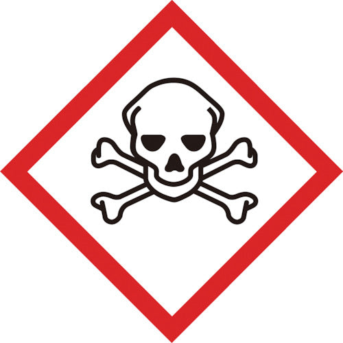 TRUSCO GHS Label Skull 20 x 20 mm 5 sheets PET GHS20-S 1 bag