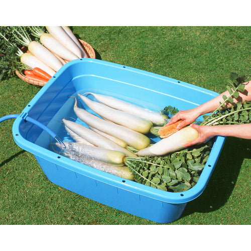 TONBO Square Basin Jumbo with Drain Plug, Blue, 80L, 836, 1 pc