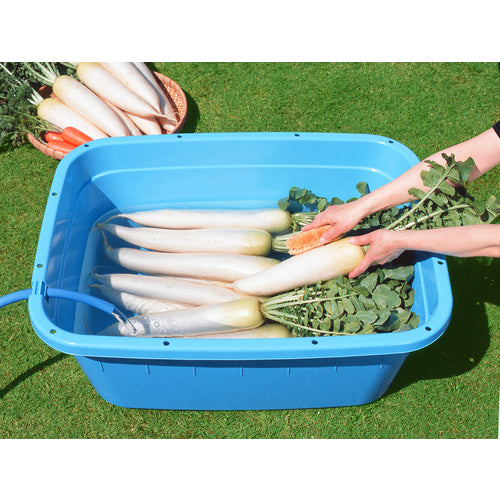 TONBO Square Basin Jumbo with Drain Plug, Blue, 120L, 833, 1 pc