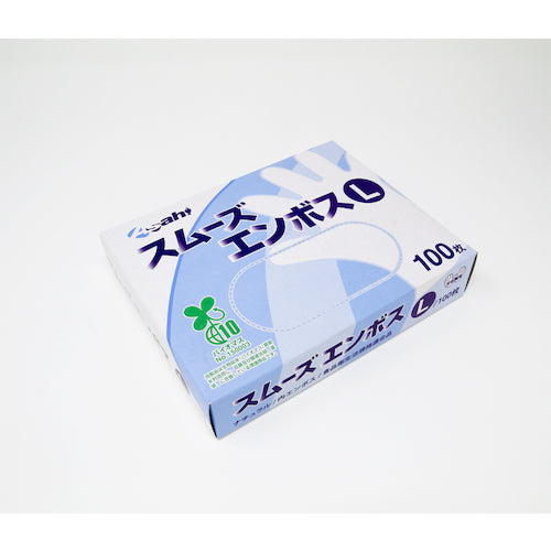 Asahi バイオマス ポリエチレン手袋 スムーズエンボス箱入L(100枚入) 11334 1 箱