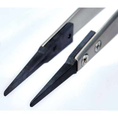 TRUSCO ESDチップピンセット 先丸型 先端幅2mm EP-R2 1 本