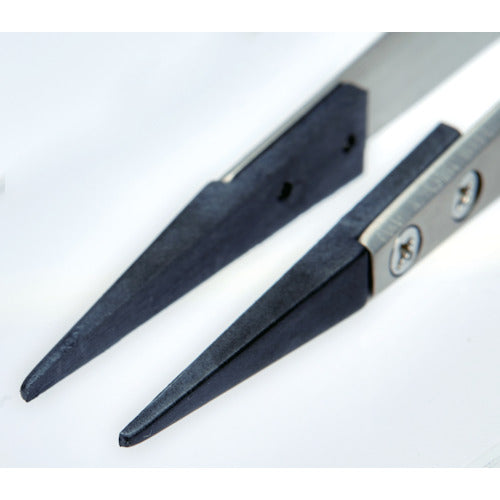 TRUSCO ESD Tip Tweezers, Flat Tip, Tip Width 1.5mm, EP-1.5, 1 Piece