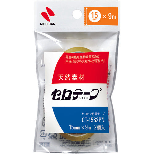 ニチバン セロテープ小巻2巻パック−15mmX9m バイオマスマーク認定製品 CT-15S2PN 1 S