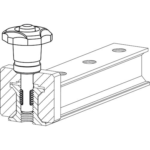 HALDER ネジ山クランプ式ロックピン ステンレスピンタイプ 22355.1303 1 個