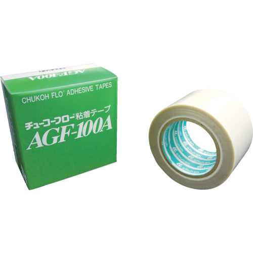 Chukoh Flow High heat resistant fluororesin (Teflon PTFE) glass cloth adhesive tape AGF-100A 0.13t x 25w x 10m AGF100A-13X25 1 roll