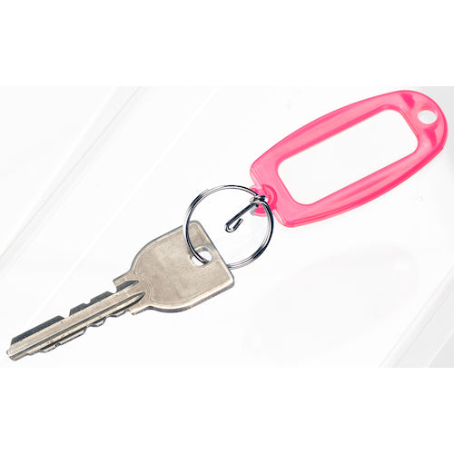 TRUSCO 명찰 키홀더 투명 핑크 50개입 TNH-50-TP 1봉