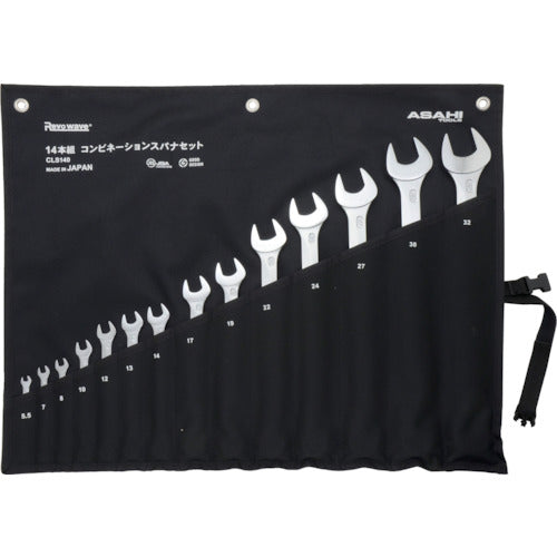 ASH 레보웨이브 콤비네이션 스패너 세트 14개 세트 CLS140 1 S