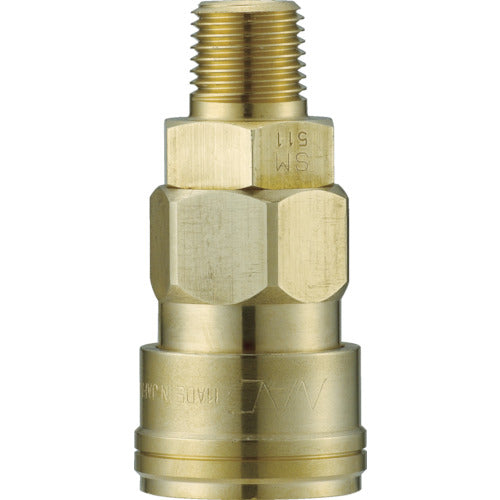 NAC Quick Coupling AL20 Type Brass Female Thread Mounting Socket Rc1/2 CAL24SM2 1 pc