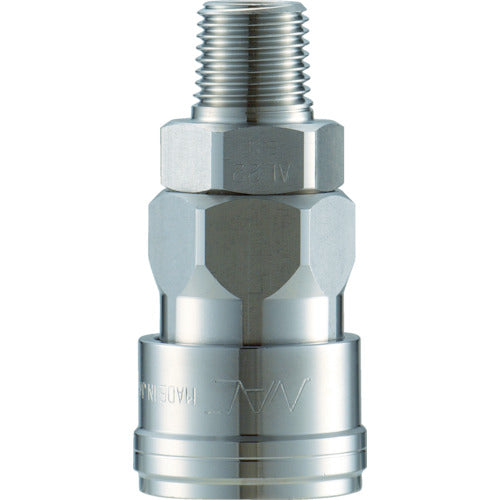 NAC Quick Coupling AL40 Type Stainless Steel Female Thread Mounting Socket Rc1 CAL48SM3 1 pc