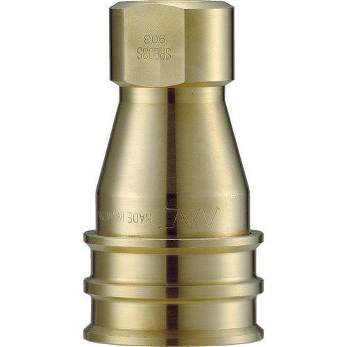 NAC Quick Coupling SPE Type Brass High Flow Type Male Thread Mounting Double Open/Close Type CSPE03S2 1 pc