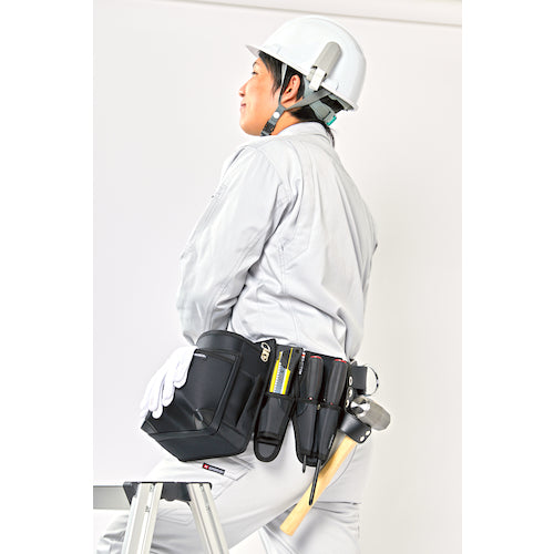 TRUSCO ワークポジショニングセット 腰袋3段 ペンチ差し2段 ドライバー差し2丁 ハンマーホルダー 黒 TFC110A-TC21BKSET 1 個