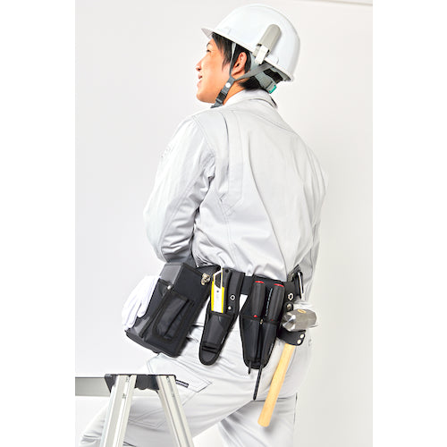 TRUSCO Work Positioning Set, 2-Tier Waist Bag, 2-Tier Pliers Holder, 2 Screwdriver Holders, Hammer Holder, Black, TFC110A-TC11BKSET, 1 Piece