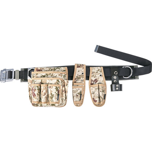 TRUSCO Work Positioning Waist Tool 4-Piece Set Digital Camouflage Waist Bag 2-Tier TFC110A-TCMW24SET 1 S