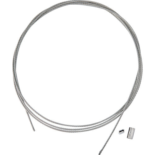 TRUSCO ステンレスワイヤカットロープ+スリーブ付 1.0パイΦ×4000mm(ステンレススリーブ2個付 ) SRCWS1.0X4M 1 本