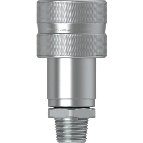 CEJN Series 232 Screw Type Coupling with Poppet Valve Nominal Size 10mm NPT3/8 Male Thread 10-232-1494 1 pc