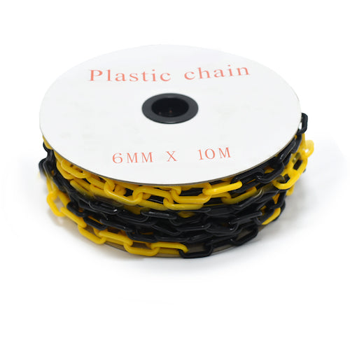 SAFERUN Plastic Chain Yellow/Black Tiger Chain 10m J2437-10 1 Roll