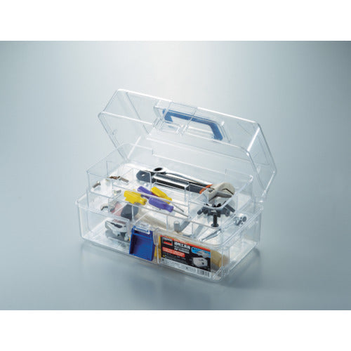 TRUSCO 透明工具箱 中皿付き TCRBOXN 1 個